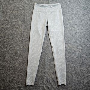 Kyodan Leggings Yoga Workout size XS White Gray Jacquard